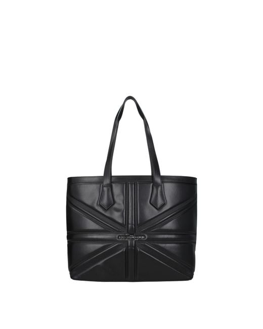 John Richmond Black Shoulder Bags Polyurethane