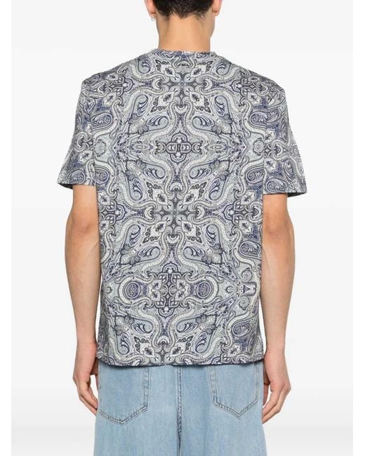 Etro Gray T-Shirt Roma