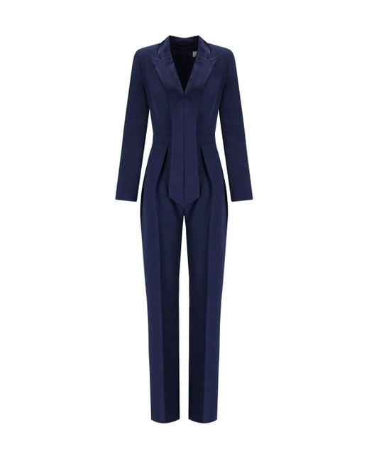Elisabetta Franchi Blue Oltremare Smoking Jumpsuit for men