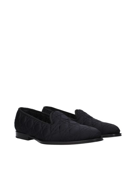 Dior Blue Fabric Slippers