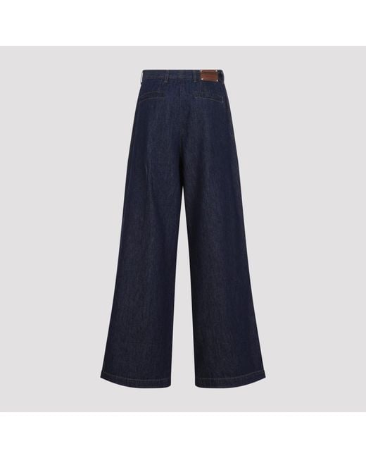 Dries Van Noten Penn-denimbroek in het Blue