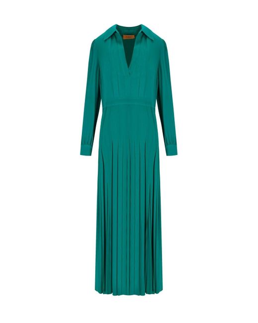 Twinset Green Emerald Shirt Dress