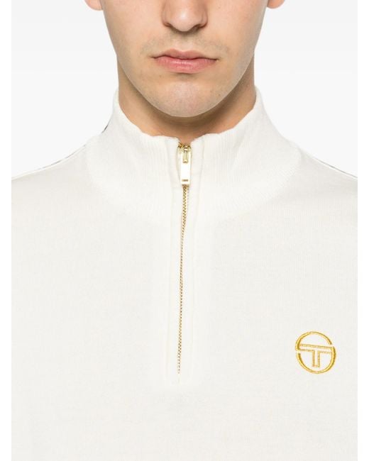 Sergio Tacchini White Daytone Knit Ss Polo