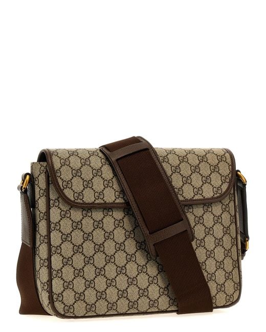 Gucci Gray 'Ophidia' Medium Shoulder Bag