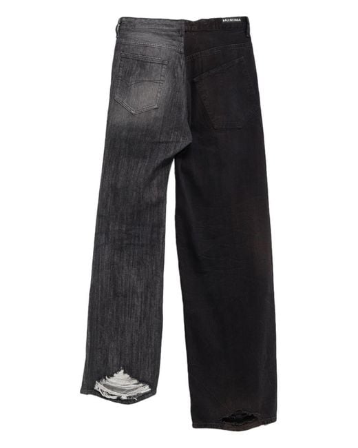 Balenciaga Black Fifty-Fifty Denim Jeans