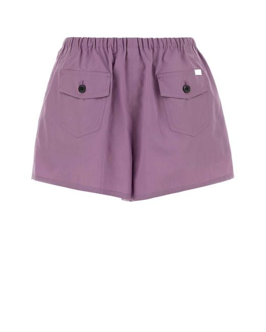 Prada Purple Lilac Poplin Shorts