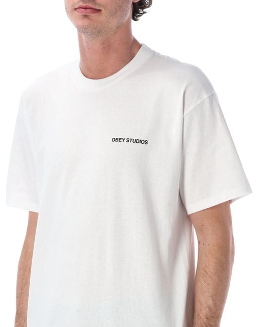 Obey White T Shirts And Polos for men