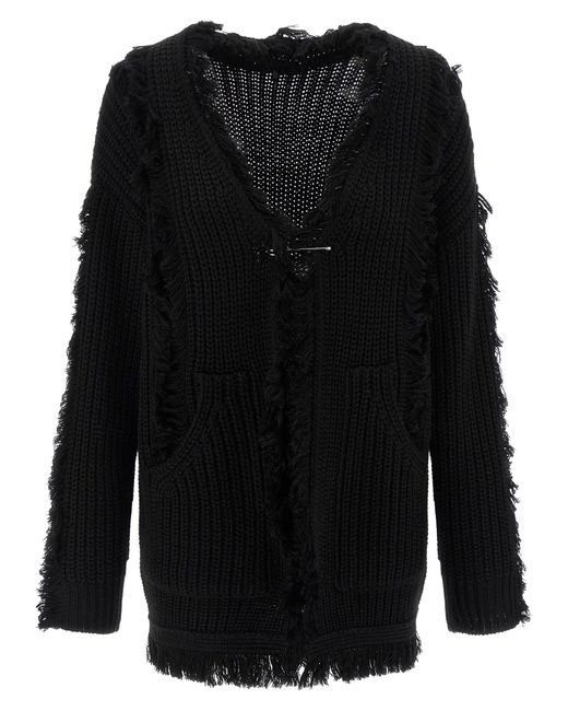 R13 'fringe' Vest in het Black