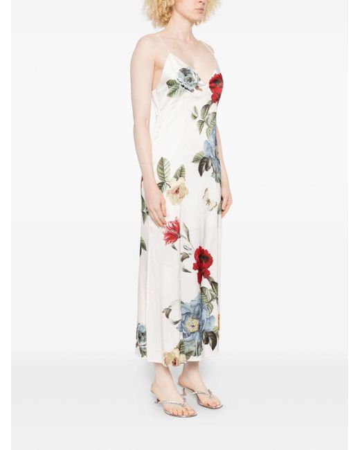 Alice + Olivia White Bunte Seiden- Und Nylonkleid