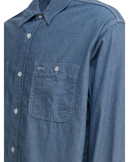 Beams Plus Stralen Plus Shirts in het Blue voor heren