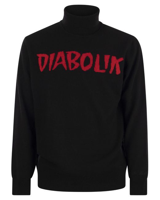 Diabolik Wool and Cashmere Blend Turtleneck Sweater Mc2 Saint Barth de hombre de color Black
