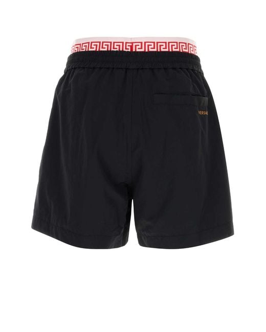 Versace Blue Nylon Bermuda Shorts