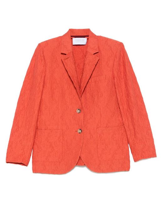 Harris Wharf London Red Cotton Blend Blazer Jacket