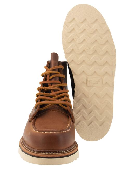 Red Wing Brown Classic Moc Rough And Tough Leather Boot