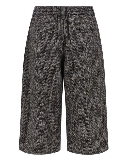 Bermudas con motivo de espiga Brunello Cucinelli de color Gray