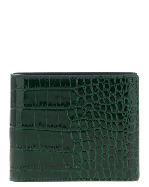 Tom Ford Crocodile Leder Brieftasche in Green für Herren