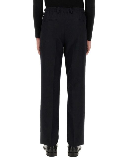 Fendi Black Wool Cigarette Trousers for men