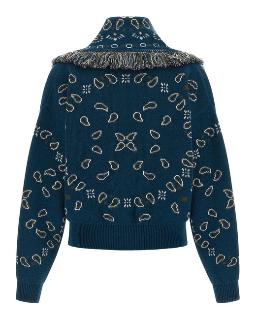 Alanui Blue 'Bandana' Thistle Bomber Cards
