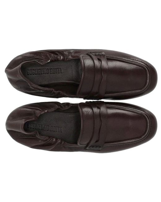 Guglielmo Rotta Brown Satin Loafer