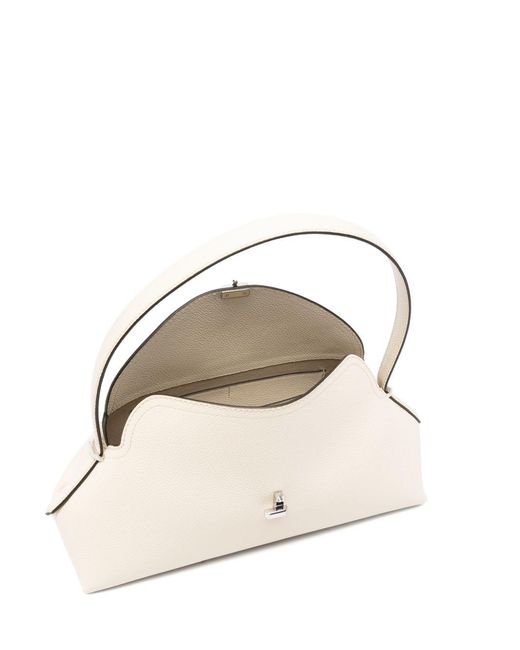 Totême Natural T-Lock Leather Shoulder Bag
