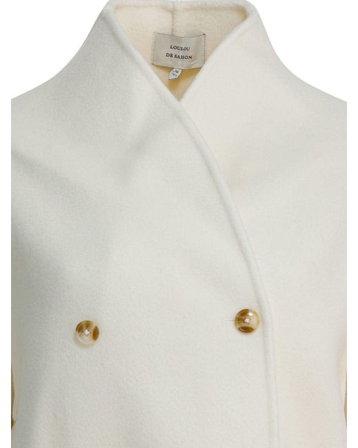 Loulou de Saison White "Meyer" Wollmantel