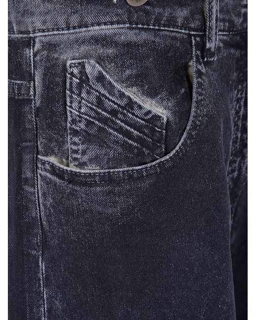 The Attico Blue Double Waistband Baggy Jeans