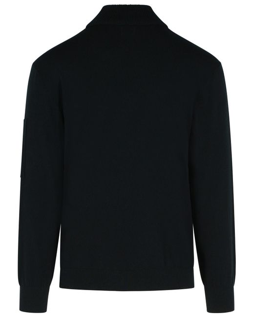 C P Company C.P. Firma 'Lens' Black Virgin Woll Blend Rollkragenpullover für Herren