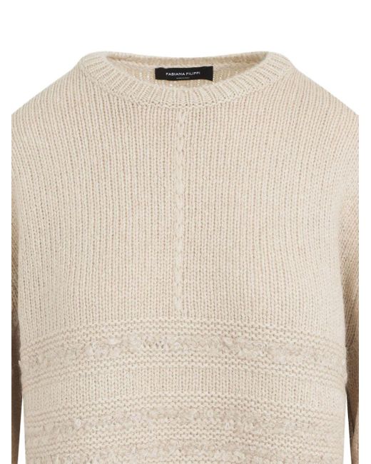 Fabiana Filippi White Woll Crewneck -Jumper