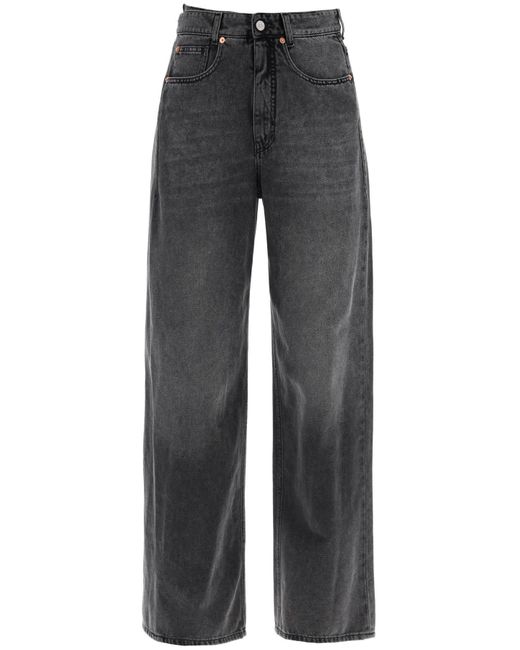 MM6 by Maison Martin Margiela Hybrid Panel Jeans Met Zeven in het Gray