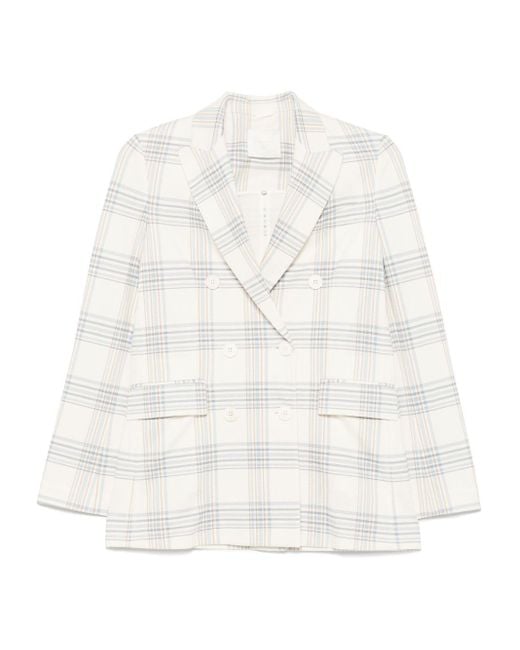 Circolo 1901 White Cotton Double Breasted Jacket
