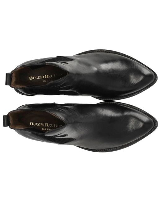 Duccio Del Duca Black Texan Bootie