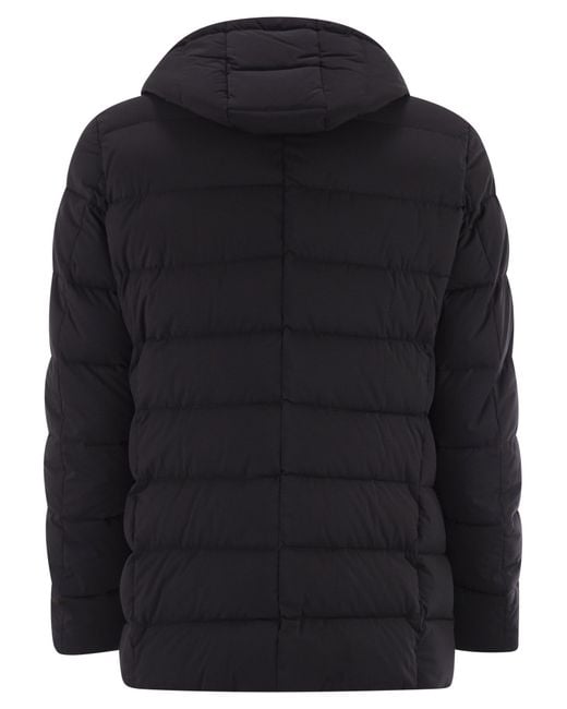 Moorer Black Florio Kn Double Breasted Down Jacket for men