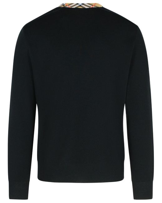 Burberry Black 'Michael' schwarzer Wollpullover