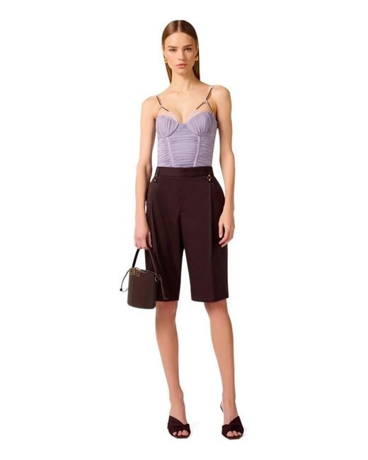 Elisabetta Franchi Red Bermuda Shorts