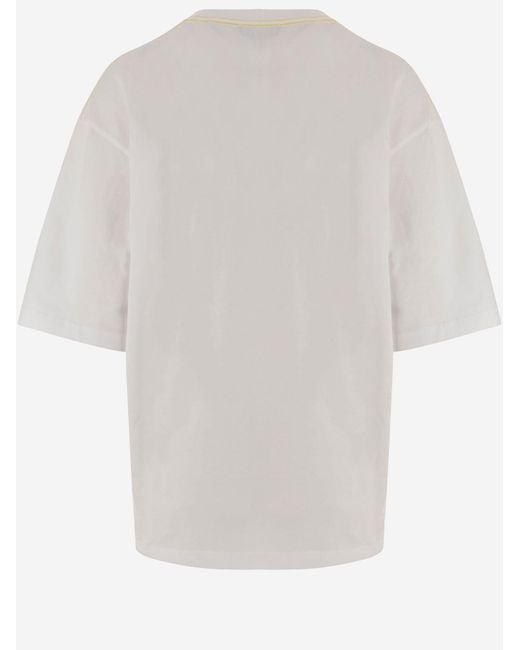 Jacquemus White Cotton T Shirt With Logo