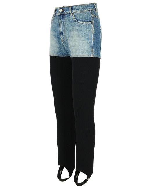 Coperni Blue Two-Tone Organic Cotton Pantaloe