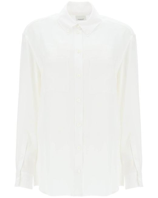 Camicia Ivanna Con Motivo Ekd di Burberry in White