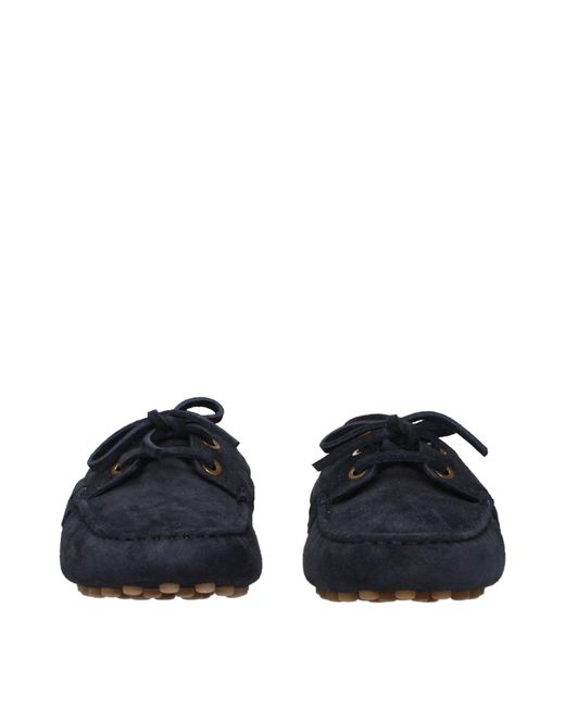 Tod's Blue Gommini Loafers Suede