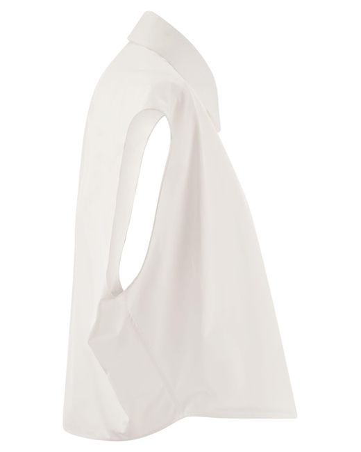 Camicia poplin di cotone di Fabiana Filippi in White