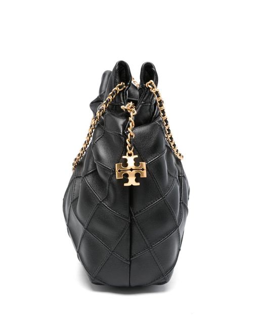 Tory Burch Black Fleming Mini-Umhängetasche