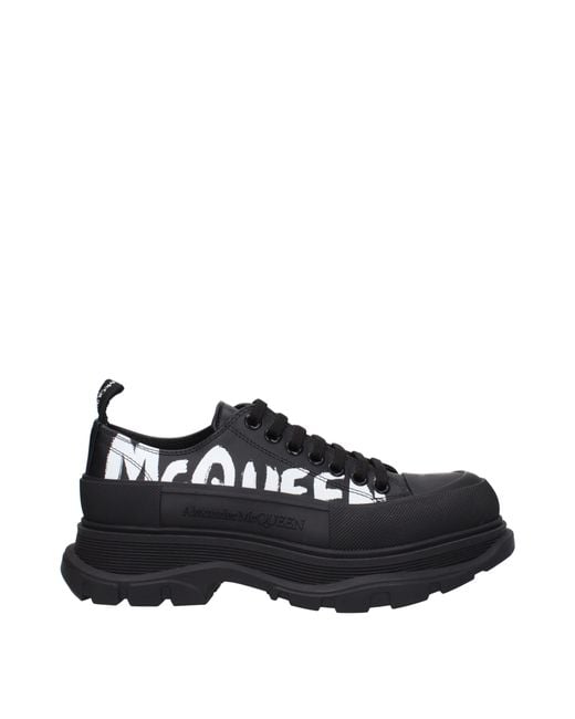 McQueen Black Alexander Mc Queen Sneakers/ Leather