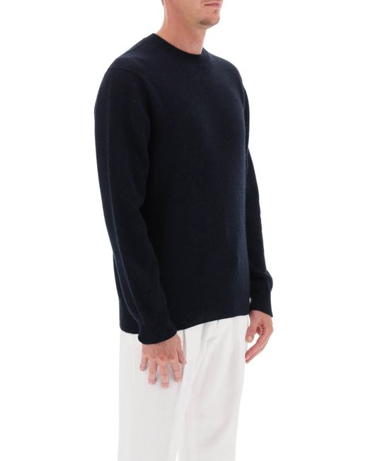 Agnona Blue Crew-neck Sweater In Cashmere for men