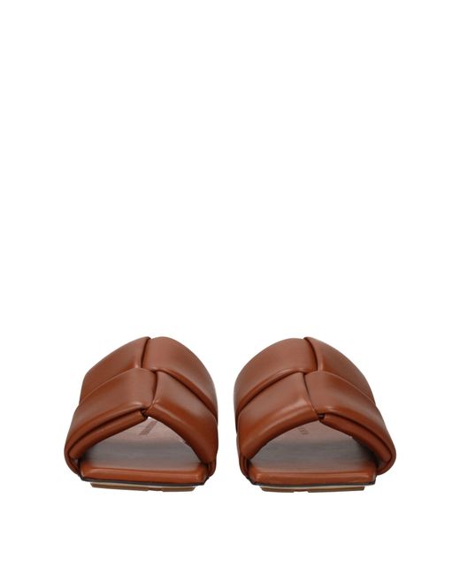 Bottega Veneta Hausschuhe und Hufe Mann Brown/Karamellleder für Herren