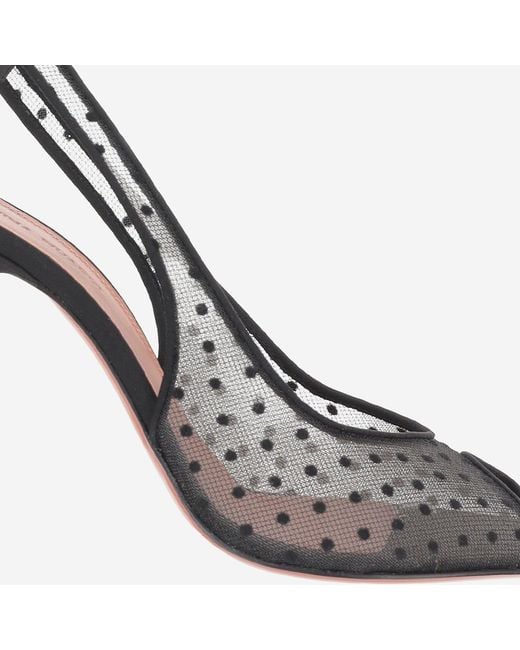 AMINA MUADDI Metallic Slingback Heels