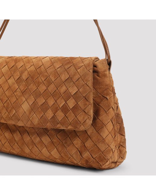 Bottega Veneta Brown Suede Leather Pouch