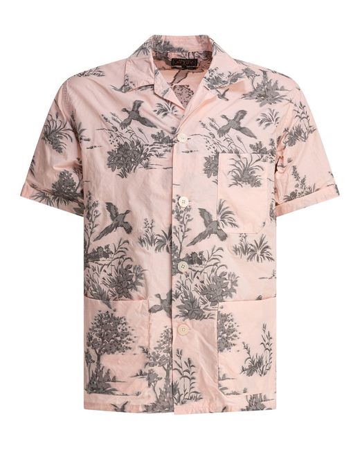 Beams Plus "beach"-shirt in het Pink voor heren