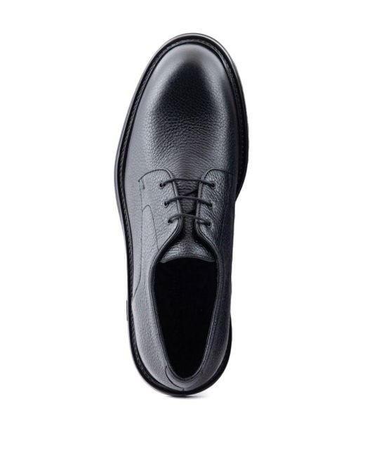 Eclat Jewels Black Leather Laced Shoes for men