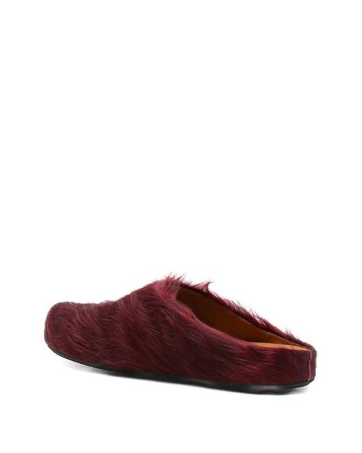 Marni Red Mules Footbed
