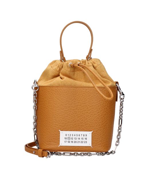 Maison Margiela Brown Handbags Bucket Bag/Light Leather