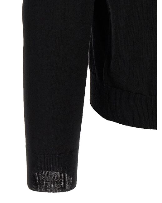 Zanone Black Flexwool Wool Sweater